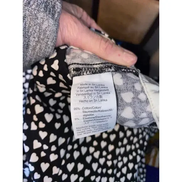 J.Crew Mercantile Heart Print Ankle Pants Size 12 Side Zip Cropped - Picture 7 of 8